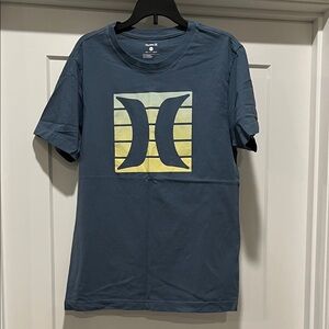 Hurley Blue and Yellow Graphic Tee